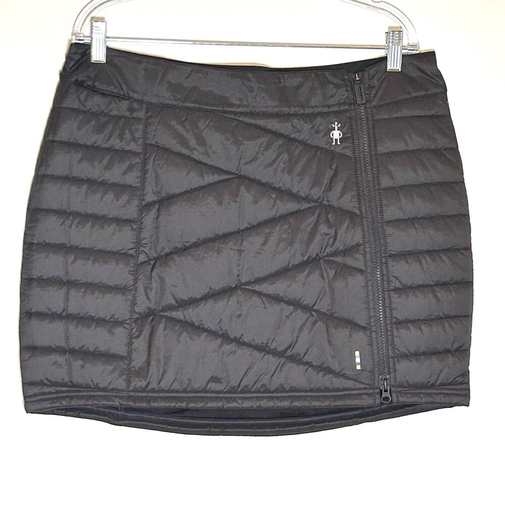 Smartwool Insulated Skirt Womens L Black Quilted Zip Smartloft Hiking